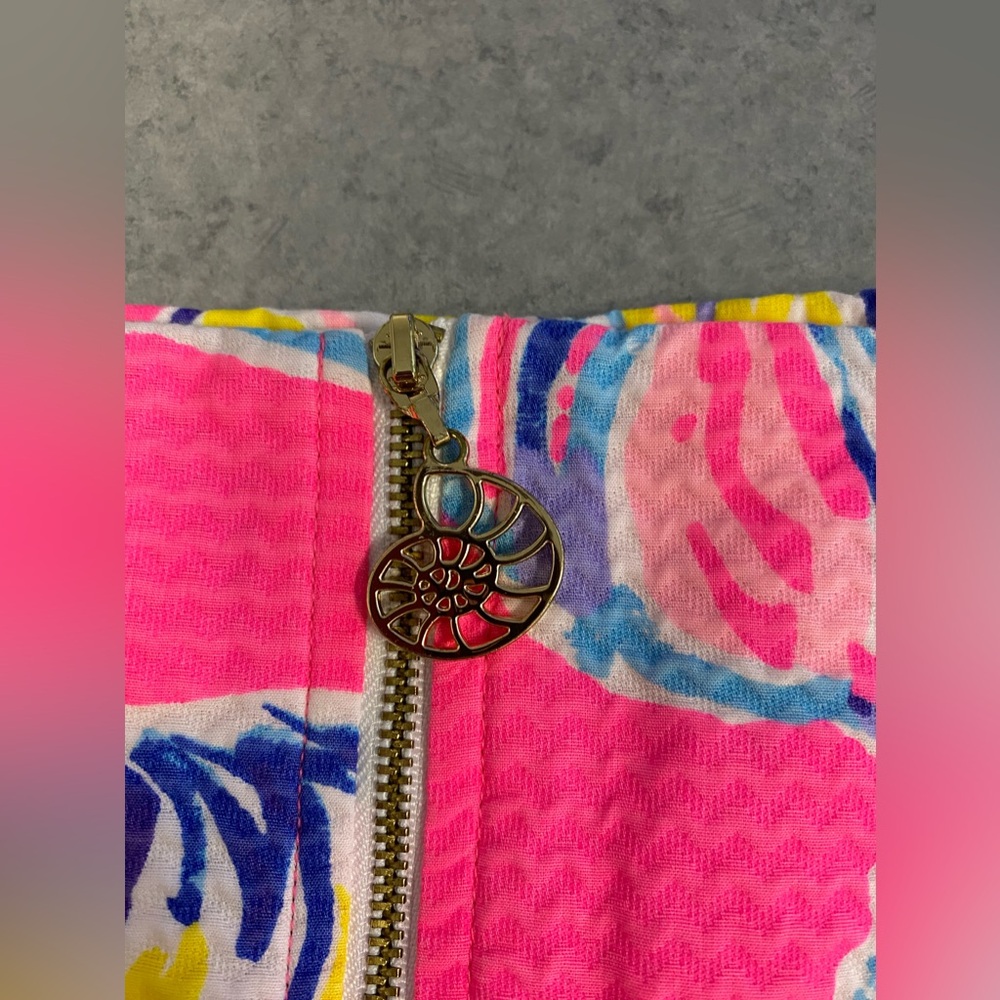 Lilly Pulitzer Marigold Floral Pink Skort—Size 2 - Picture 3 of 8